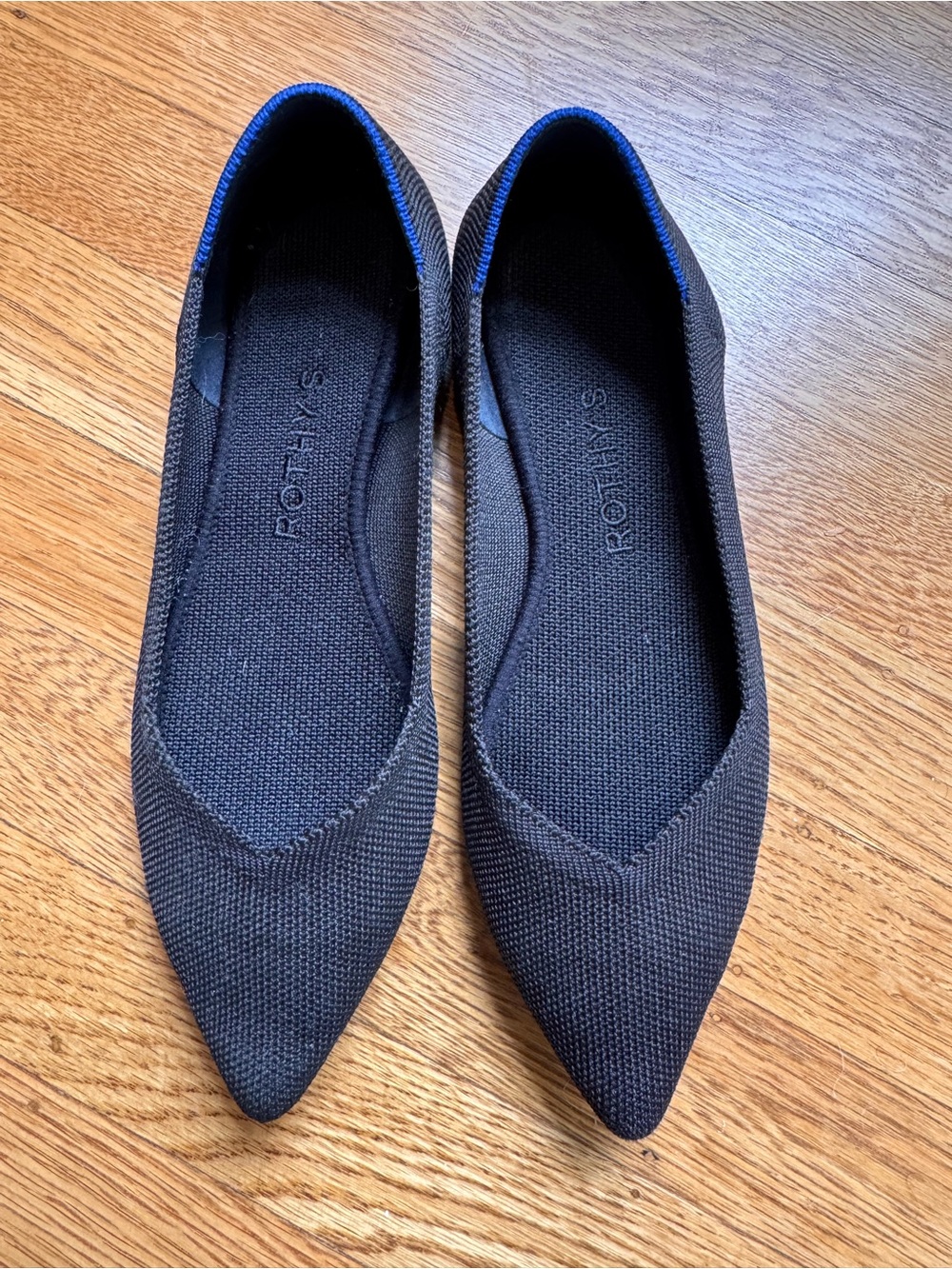Rothy's Women's the Point I -  Knit Flats — Black Sz 6.5